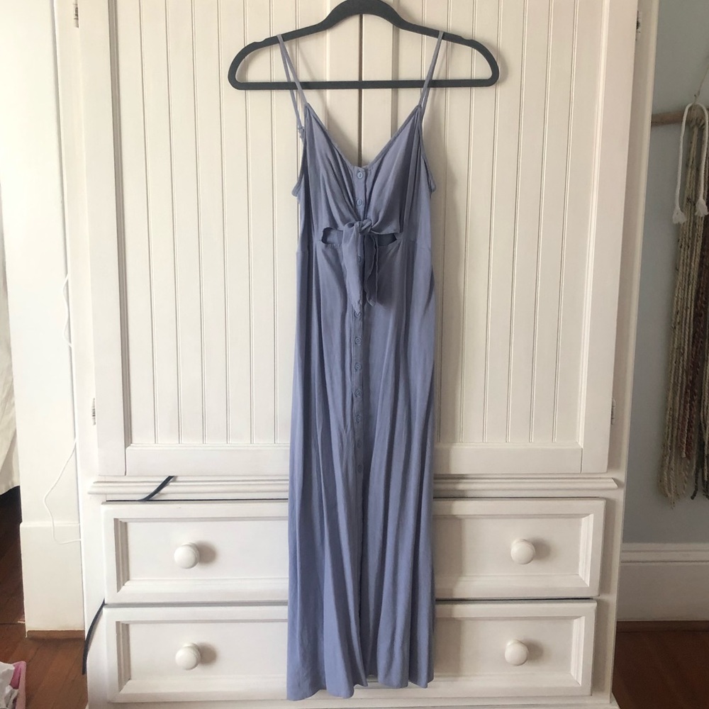 Topshop Lavender Button Up Midi Dress